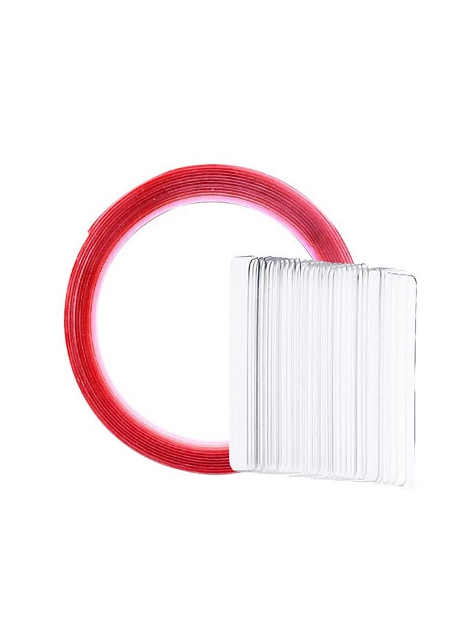 Beuniar Nail Art Display Clear Stand Practice Holder 50 Pieces With 1 Roll 3M Double Sided Tapes For Acrylic Nails Salon Or Home Diy - Image 2