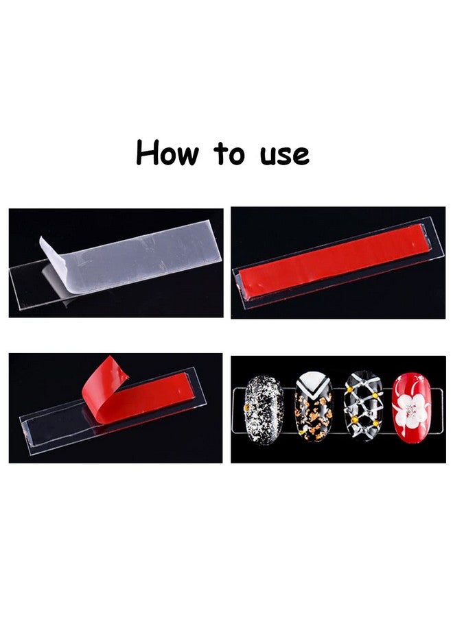 Beuniar Nail Art Display Clear Stand Practice Holder 50 Pieces With 1 Roll 3M Double Sided Tapes For Acrylic Nails Salon Or Home Diy - Image 5