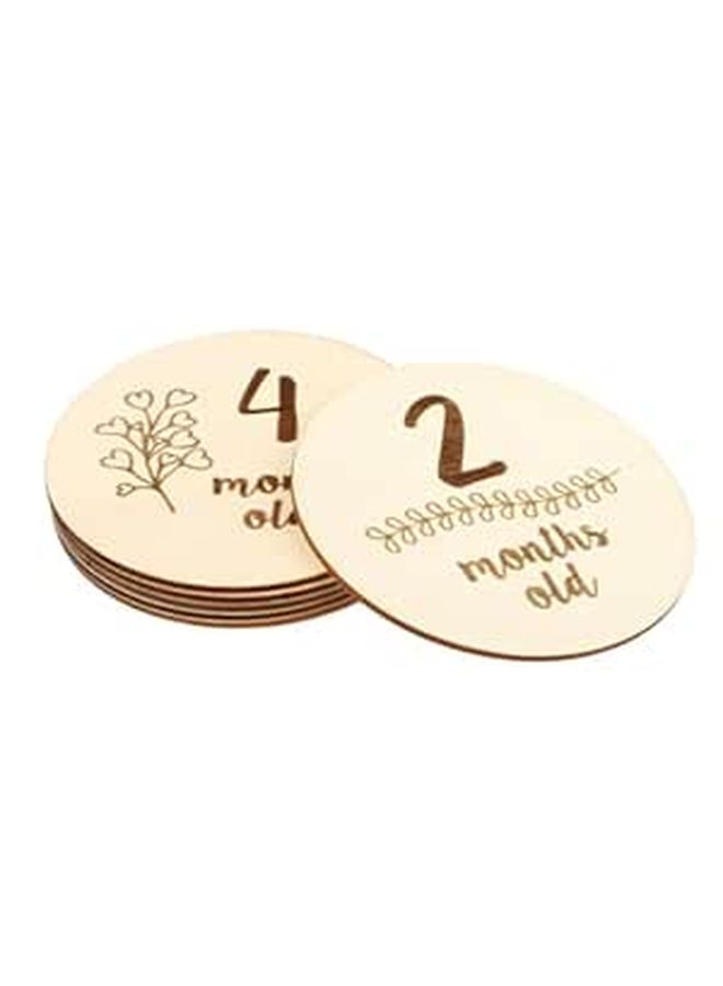 6Pcs Double Sided Milestone Cards Adorable Photography Props For Monthly Newborn Growth Milestones Social Media Sharing - Image 1
