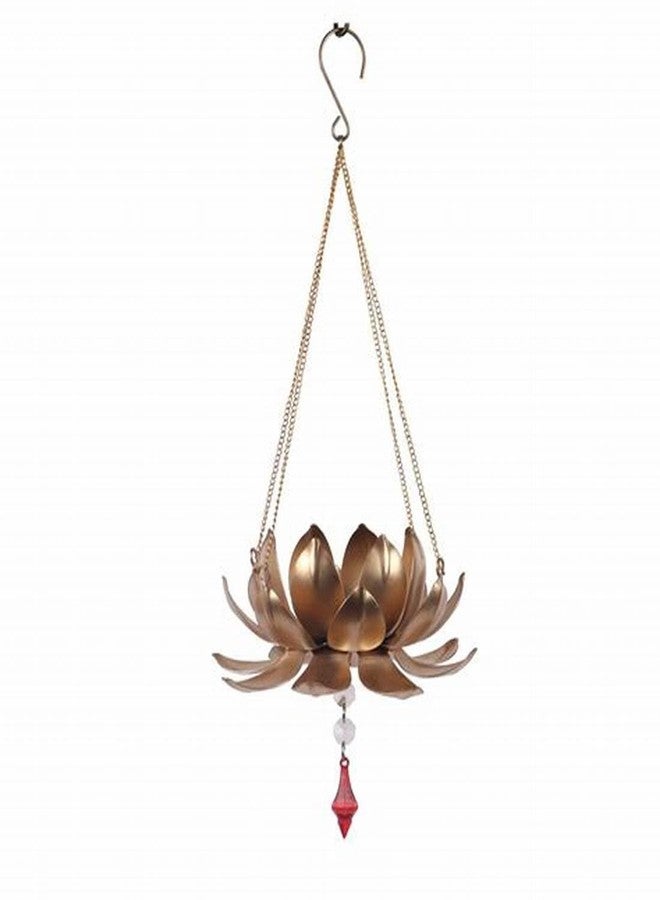 AGAAS ENTERPRISES Metal Lotus Shape Hanging Tealight Holder Diyas for Diwali Festival Home Decor | Diwali Decoration | Puja Decoration Item | Festival Decoration - Image 2