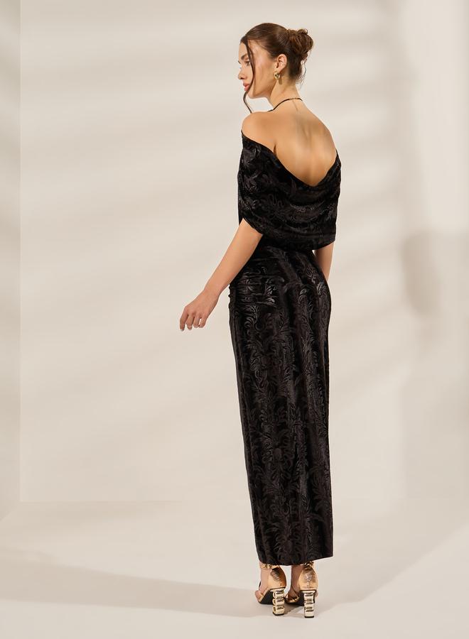Styli Black Embellished Bodycon Maxi Dress - Image 5