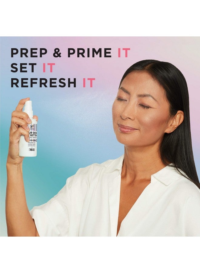 IT COSMETICS IT Cosmetics Your Skin But Better Setting Spray+ - Protects Makeup, Controls Shine, Provides Hydration - 16-Hour Hold - With Hyaluronic Acid, Coconut Water & Aloe Vera - 3.4 fl oz  - Image 3