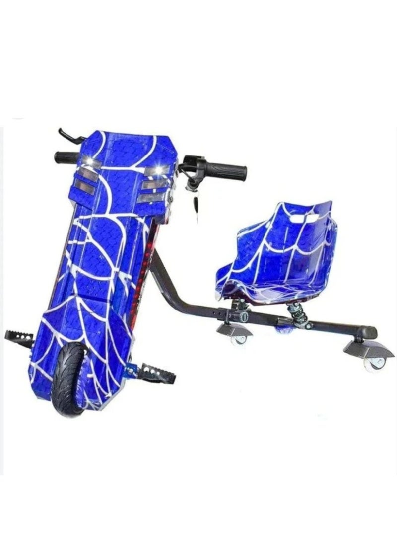 لافلي بيبي Electric Drift Scooter with 360 Spin for Kids - Blue and white | 36V 250W 3-Wheel Drifting Scooter Go-Kart, LED Lights & Adjustable Frame (Ages 3-8) - Image 1