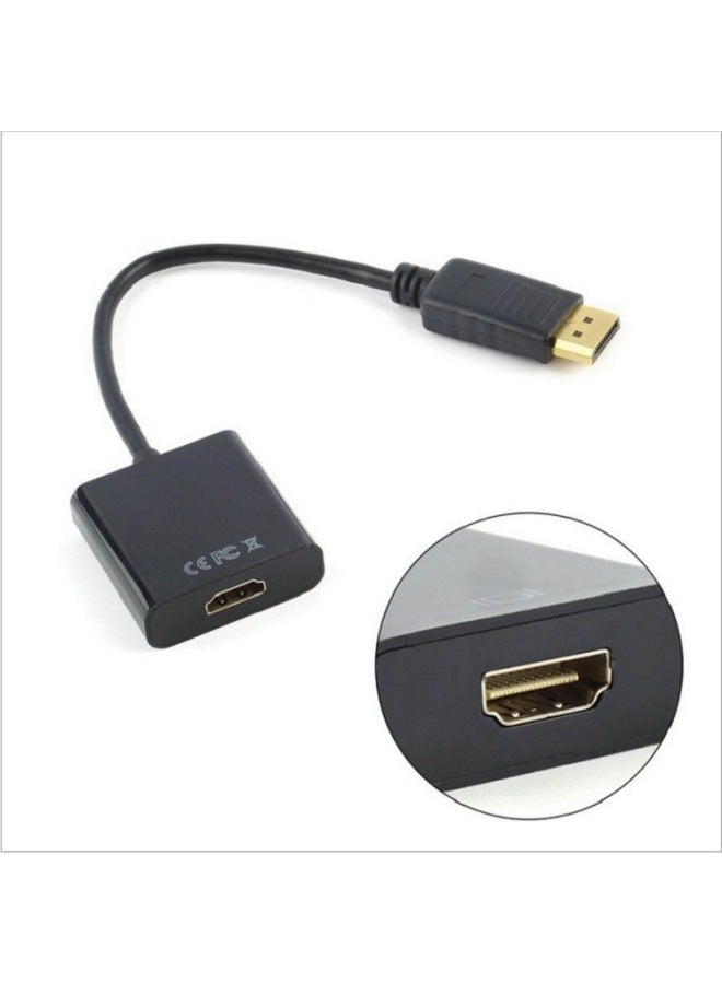 كابل محول Displayport إلى Hdmi للتلفزيون الرقمي عالي الدقة ومحول واجهة عالي الوضوح - اللون: 4K 30H غلاف صغير أسود - Image 4