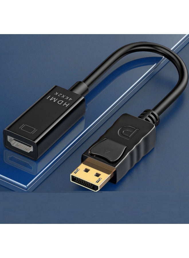 كابل محول Displayport إلى Hdmi للتلفزيون الرقمي عالي الدقة ومحول واجهة عالي الوضوح - اللون: 4K 30H غلاف صغير أسود - Image 2