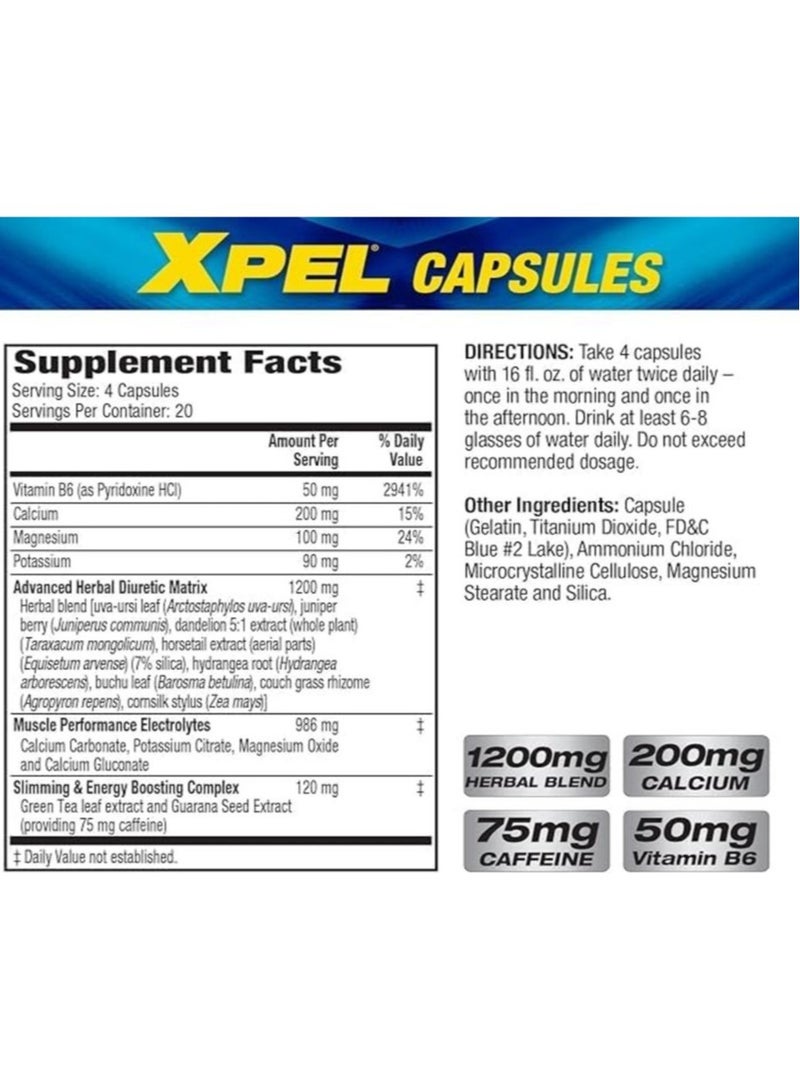 MHP Xpel Diuretic 80 Capsules 20 Serving - Image 3
