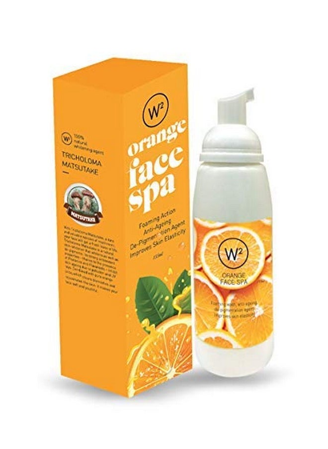 W2 Why Wait Orange Face Spa | Foaming Face Wash With Vitamin B3, Tea Tree Oil, Olive Leaf Extract | Natural Skin-Whitener, Improves Skin Elasticity -135 Ml  - Image 1
