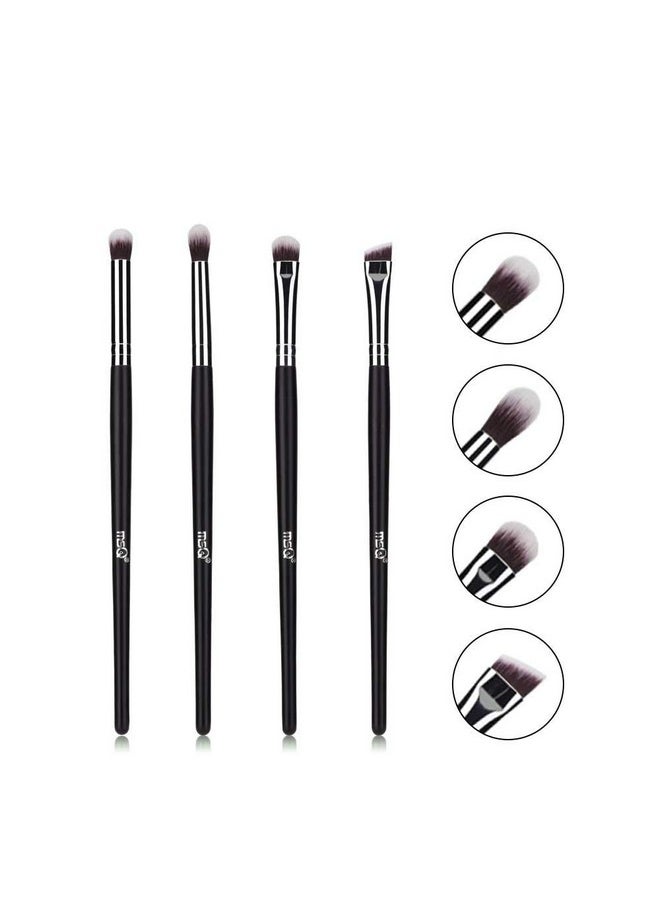 MSQ Eyeshadow Brushes Set 4Pcs Makeup Eye Brushes Eyeshadow Blending Brush Eyebrow Highlighter Brush Beauty Brushesblack  - Image 1