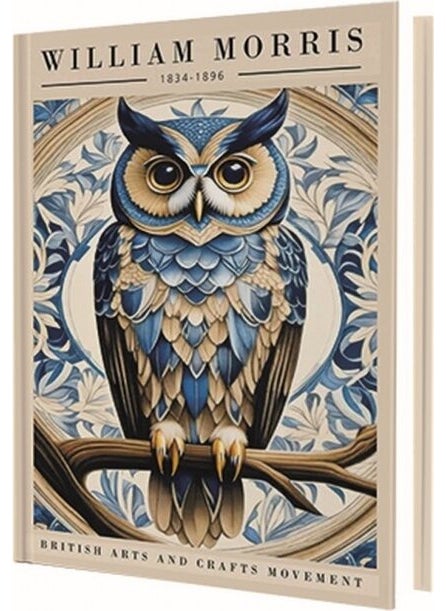 Blue Owl William Morris 96 Page Lined Hard Cover Notebook - pzsku/ZD8F6908A9679BB12C666Z/45/_/1729177955/ec7561dd-f1f1-4458-93e8-2b5a062efafc