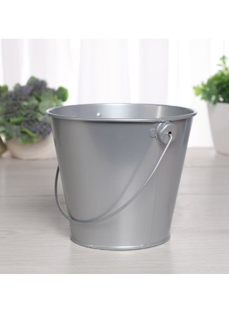 1Pc Stainless Steel Bucket with Handle Snack Container Food Bar Ice Storage Rack Beverage Cooler Mini French Fries Bucket  - Image 5