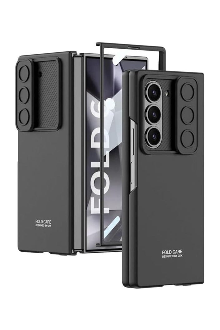 for Samsung Galaxy Z Fold 6 Case with S Pen Holder & Slide Camera Cover Protective Phone Case for Galaxy Z Fold 6 5G (Black) - Image 1