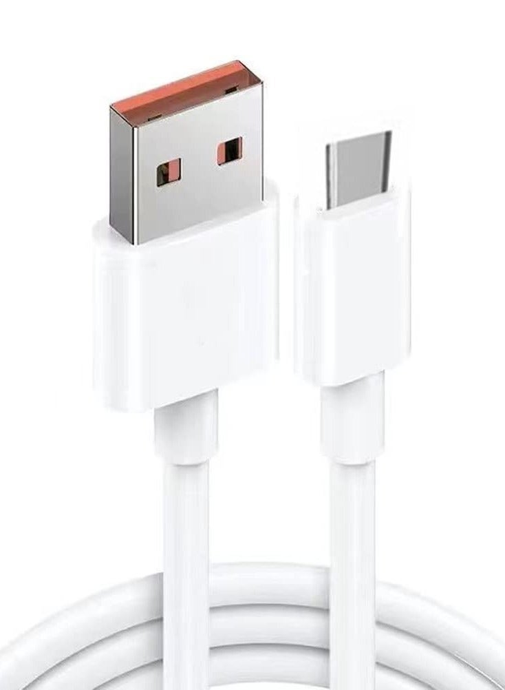 2Packs Type C Cable, USB 3.0 Fast Charger Cable 6A High Speed Charging For Huawei Pura 70/P60/P50/Mate 40E/40 Pro/P40 Pro/P40/P30 Pro/P30/Mate 60 Pro/Nova 11/10/9/12i ,WHITE - Image 2