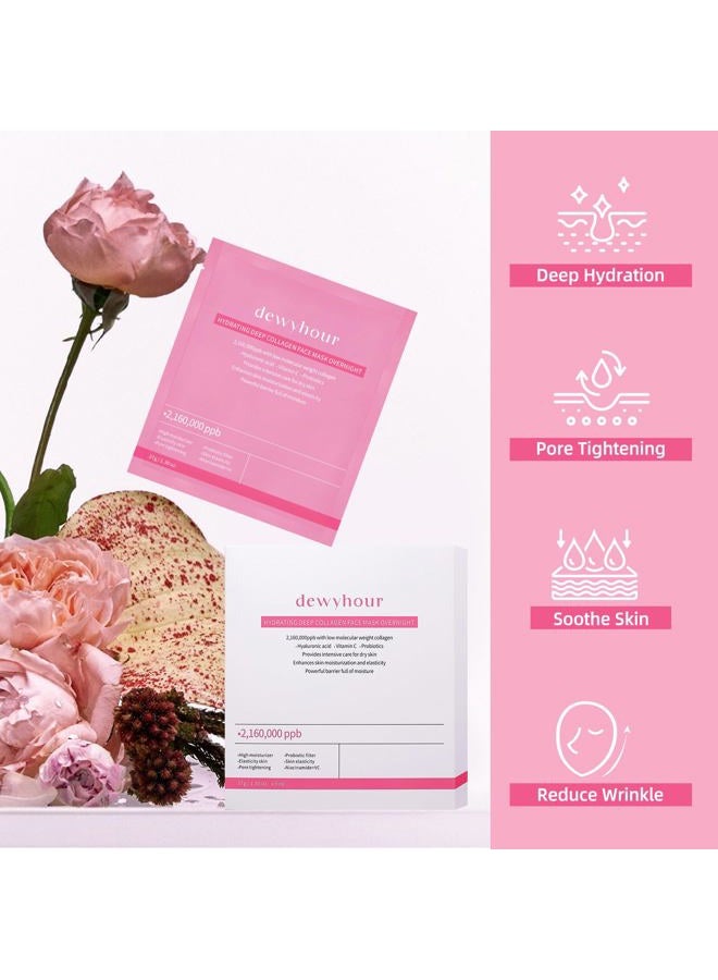 dewyhour Collagen Face Mask: Deep Collagen Night Mask, Anti-Aging Lifting Mask, Moisturizing Face Mask For All Skin Types, Minimizes Pores, Elastic Skin, - Image 5