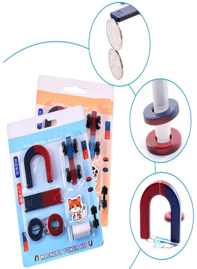 KRYTONE Science Magnets Set for Education Science School Classroom Experiment Tools for Kids Including Bar/Ring/Horseshoe/Thread/Car Magnets (N0:-3) - Image 3
