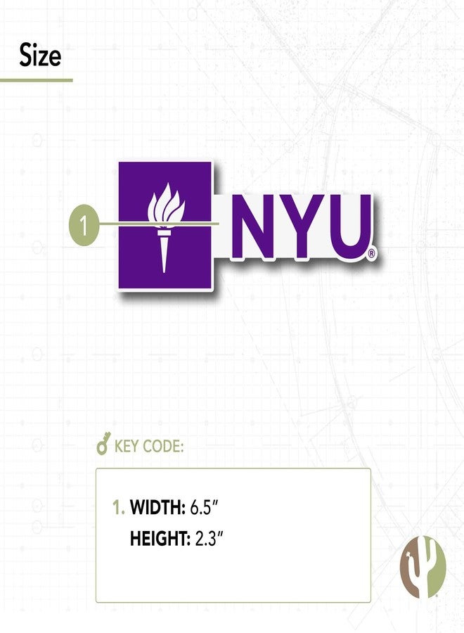 Desert Cactus New York University Sticker NYU Violets Vinyl Decal Laptop Water Bottle Car Scrapbook (IND 001) - Image 3