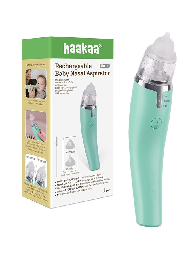 Haakaa Electric Baby Nasal Aspirator - Safe & Easy Operated Nose Cleaner for Babies, Infants & Toddlers - USB Rechargeable BPA-Free - Image 1