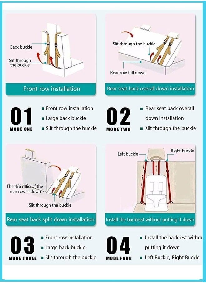 MIXDE - High-quality Skin-friendly, Breathable, And Convenient Baby Car Seat Safety Kids Portable Carrier Booster Seat Chair in Car / Portable baby safety Car Seat Thickening Cotton Seats Realeos Pink - Image 1