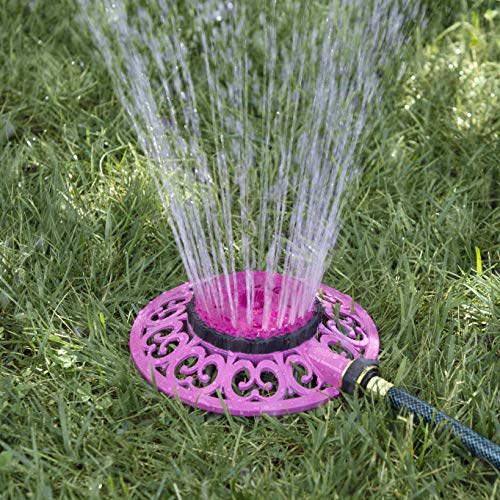 Melnor 65100-AMZ Sprout Metal 8-Pattern Sprinkler and QuickConnect Product Adapter Amazon Bundle, Raspberry Red - Image 2
