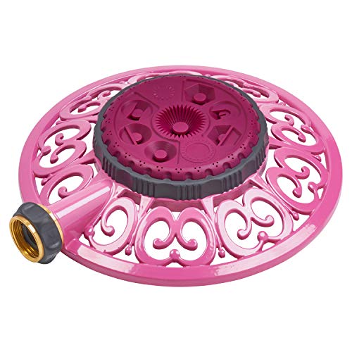 Melnor 65100-AMZ Sprout Metal 8-Pattern Sprinkler and QuickConnect Product Adapter Amazon Bundle, Raspberry Red - Image 4