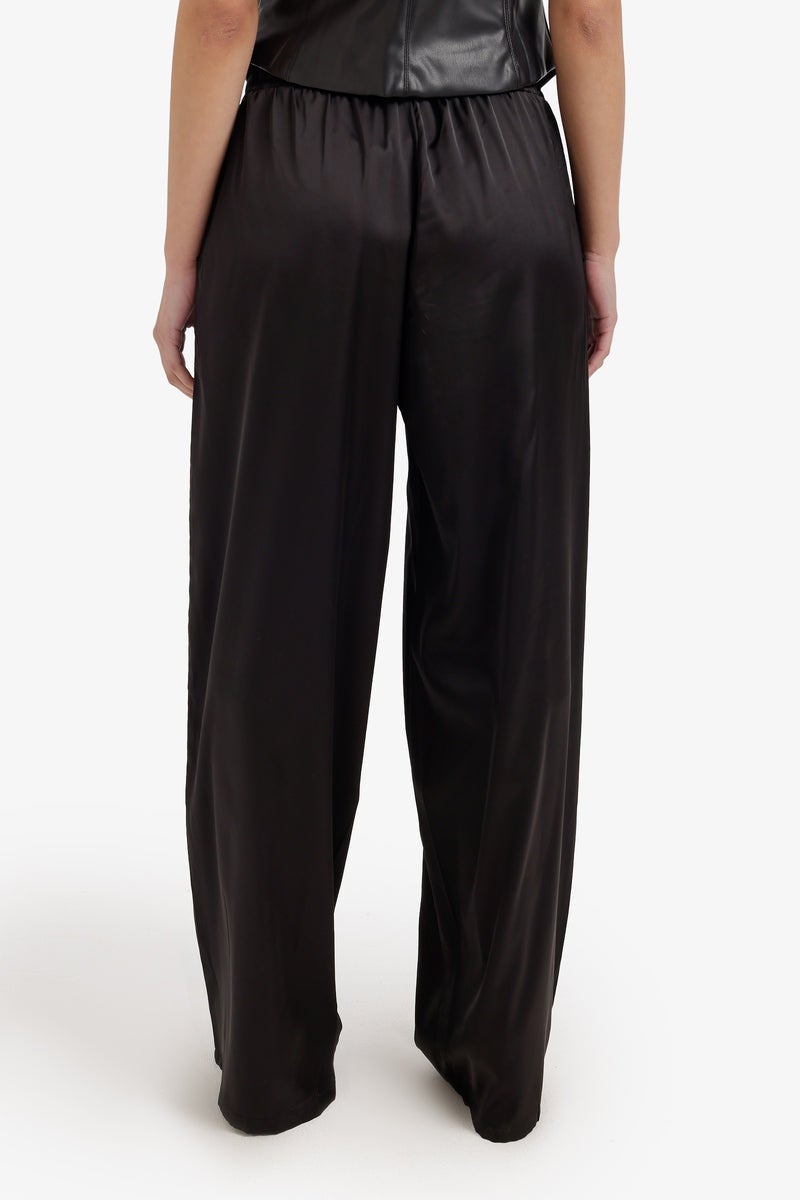 Carina Wide-Leg Satin Pants - Image 3