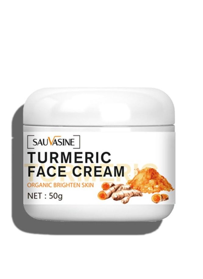 SAUVASINE - Turmeric Face Cream, Anti-Aging Cream Face Repair Cream, Turmeric Facial Moisturizer for Dark Spots, Wrinkles, Moisturizing, Skin Repairing Turmeric Cream for Dull and Dry Skin 1.76 OZ - Image 1