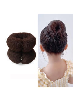 VASANA 2PCS 20cm Donut Hair Bun Maker Ring Style Bun Hair Bun Maker DIY Hair Foam Ring Shaper Snap Roll Bun Tool for Womenbrown 