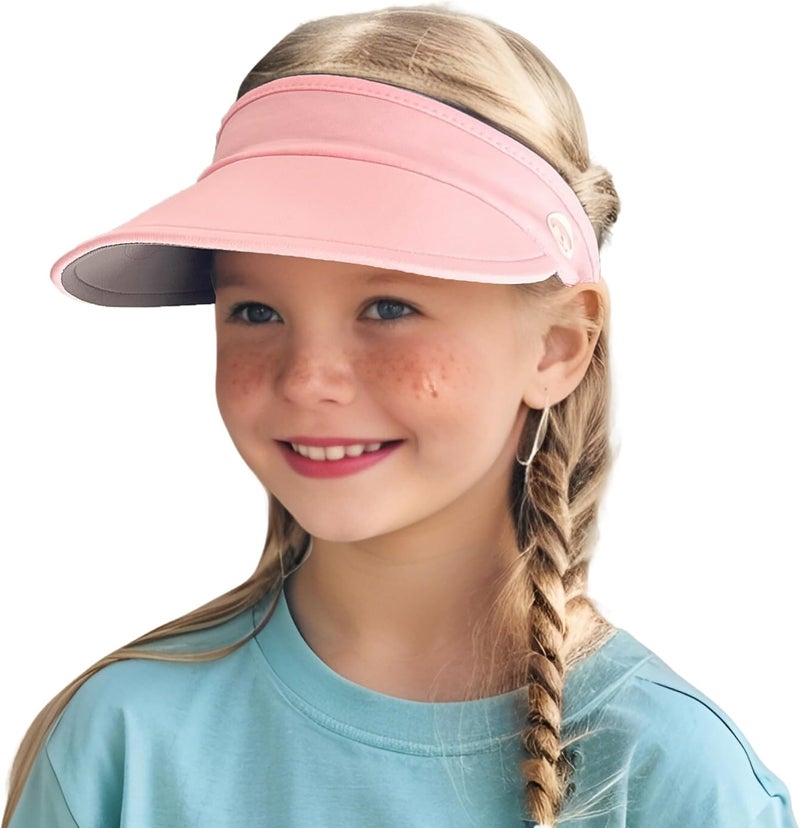 Jastore Kids Sun Visor Hats for Girls Boys Lightweight Sports Hat UPF50+ Sun Visor Hat for Running Outdoors - Image 1