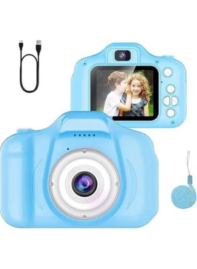 1080P Portable Digital Kids Camera for Photography Selfie and Video Recording with Fun Filters Blue - Image 4