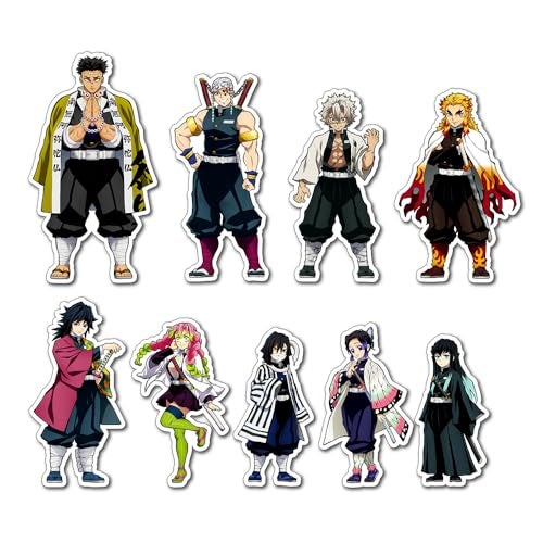 Deep Print Acrylic Demon Slayer Hashira Set Fridge Magnet Set of 9 || Waterproof || Glass Finish - Image 1