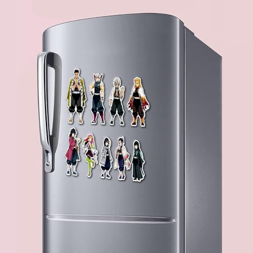 Deep Print Acrylic Demon Slayer Hashira Set Fridge Magnet Set of 9 || Waterproof || Glass Finish - Image 4