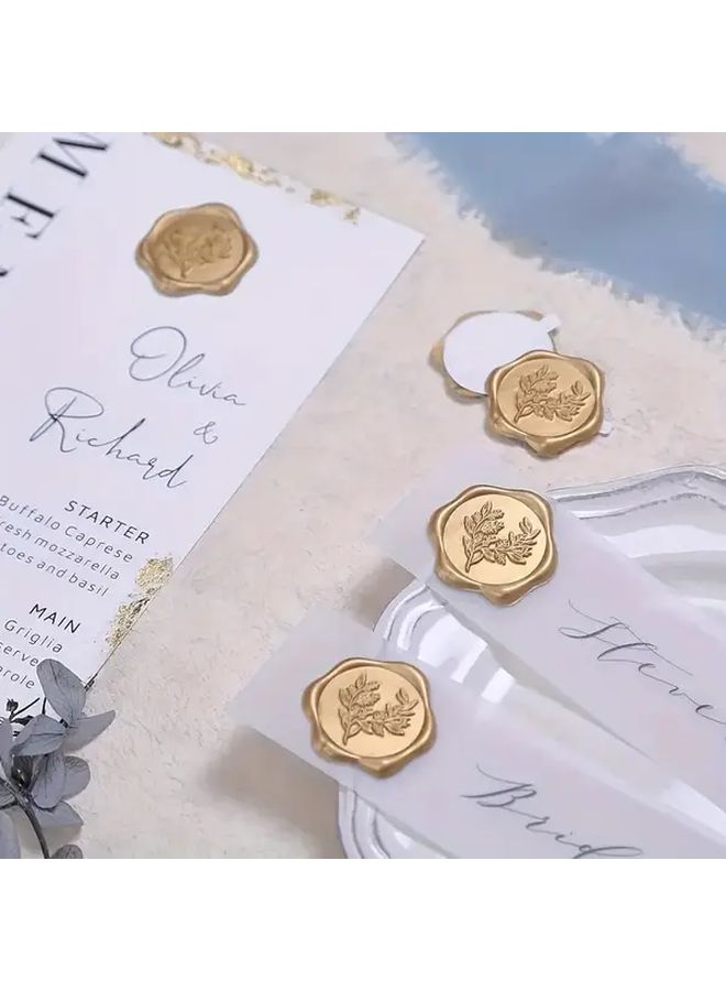 20pcs Elegant Eucalyptus Tree Wax Seals Shiny Prosek Gold Perfect Wedding Invitations Gift Wrapping - Image 5