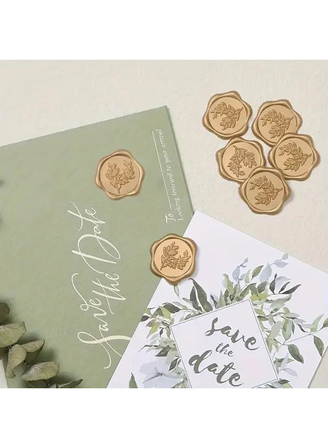 20pcs Elegant Eucalyptus Tree Wax Seals Shiny Prosek Gold Perfect Wedding Invitations Gift Wrapping - Image 2