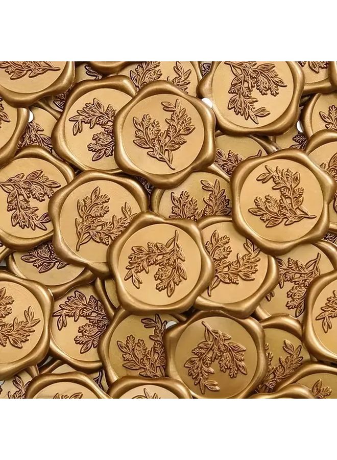 20pcs Elegant Eucalyptus Tree Wax Seals Shiny Prosek Gold Perfect Wedding Invitations Gift Wrapping - Image 1