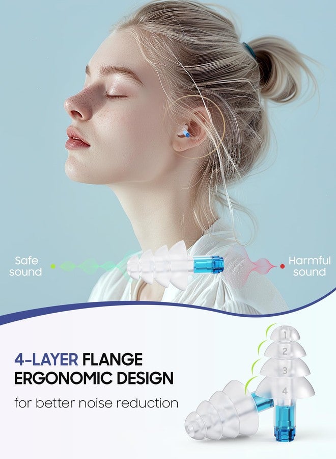 VIGOROAD Ear Plugs for Airplane Pressure Relief, 2 Pairs Adults Soft Silicone Reusable Airplane Earplugs 26dB, with Silicone Connector Cord, Travel Essentials for Flying, Ear Protection Earplugs for Plane - Image 3