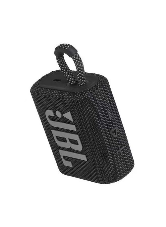 JBL Go 3 Portable Bluetooth Speaker, Big Pro Sound with Punchy bass,Built-in long-lasting battery, Made in Part with Recycled Materials - Black - Image 1
