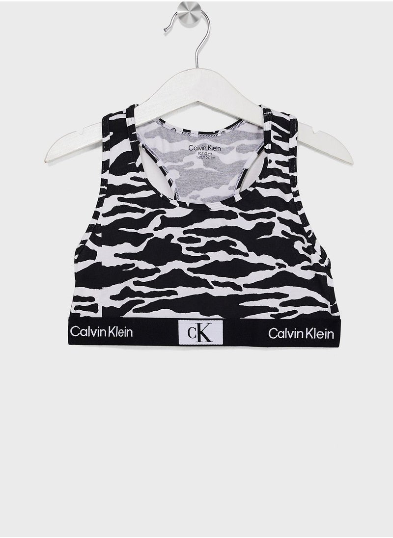 Calvin Klein Jeans - Kids 2 Pack Logo Bralette - Image 1