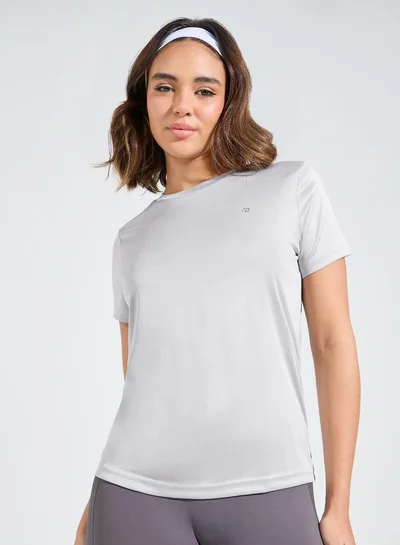 Styli Active Logo Detail Short Sleeves Basic Top
