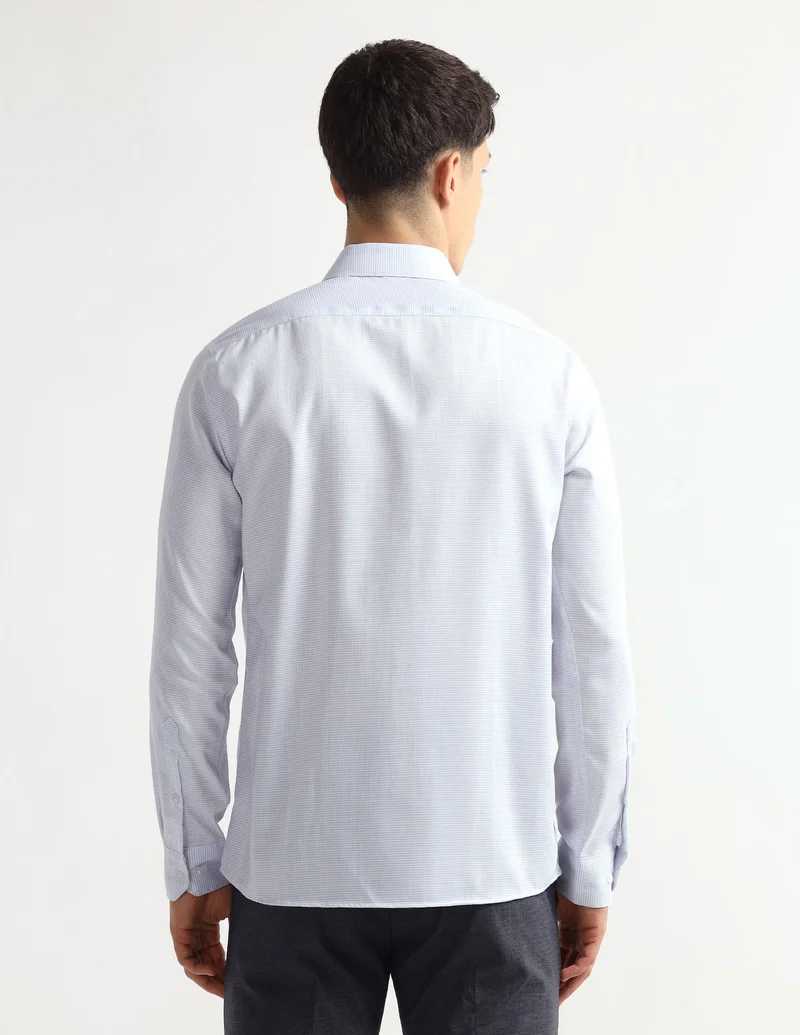 Arrow Light Grey Manhattan Slim Fit Auto Press Shirt for Men | Best Price UAE