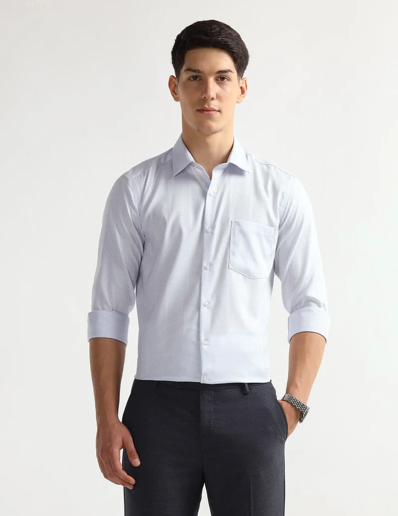Arrow Manhattan Slim Fit Auto Press Shirt