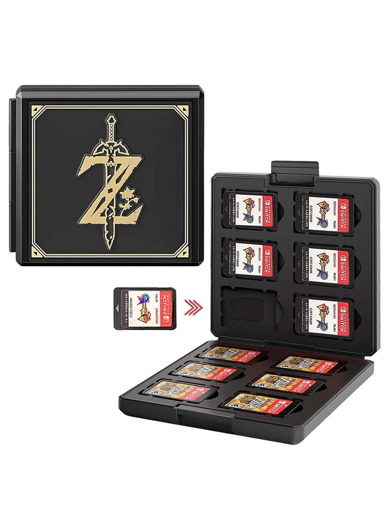 Game Card Case for Nintendo Switch/SD Cards, Storage 12 Switch Game Cards Portable Holder Pretty Lovely Hard Shell with Snap Closure,Switch/SD Game Card Box Game Peripheral Accessories  - Image 1