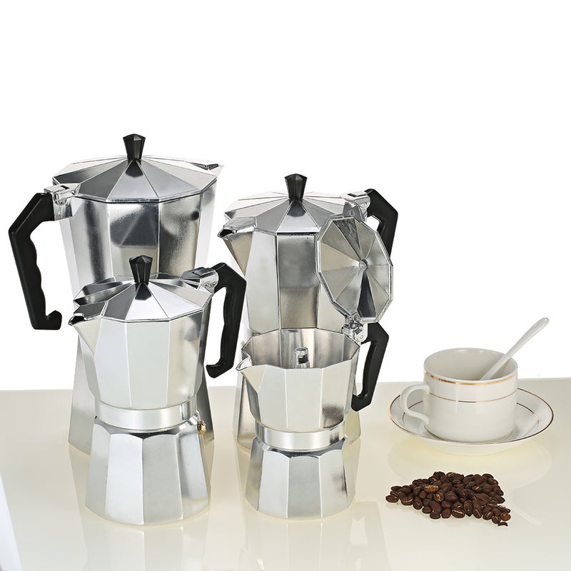 12-Cup Aluminum Espresso Percolator Coffee Stovetop Maker Mocha Pot for Use on Cooker Gas Stove Electrothermal Furnace - Image 4