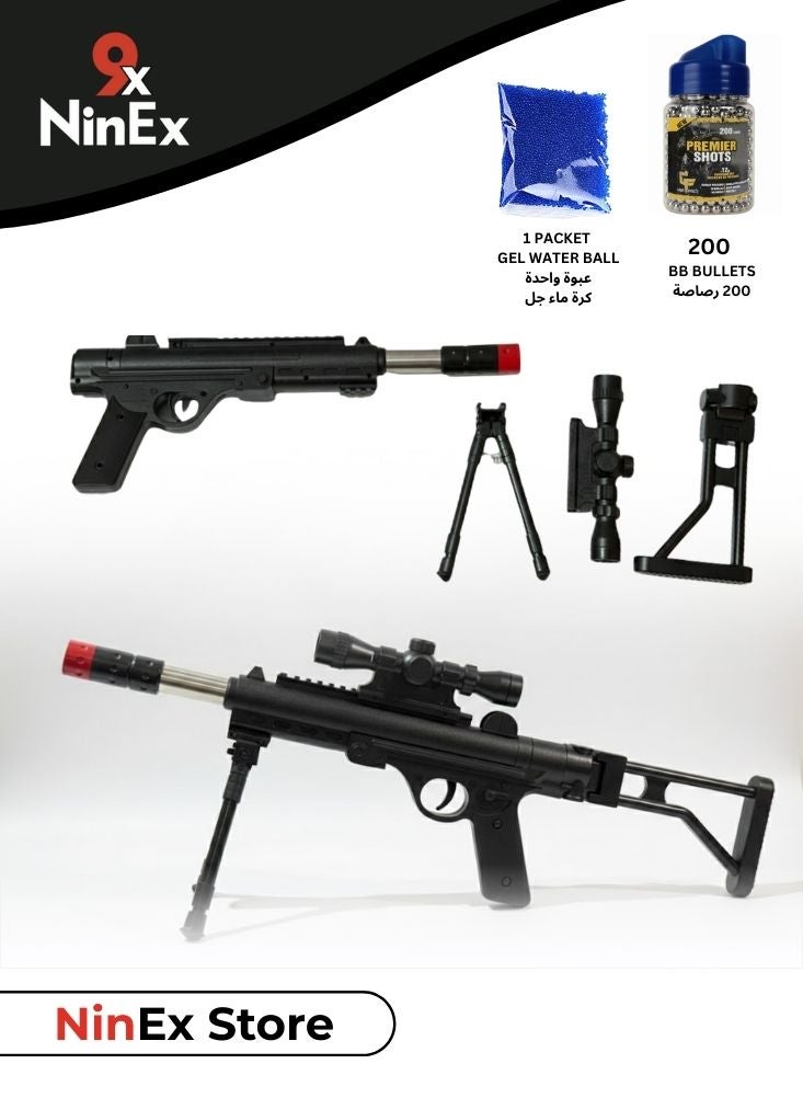 بريميم مسدس كهربائي قابل للتحويل إلى مسدس قنص مع ملحقات - مجموعة ألعاب إطلاق خرز الماء للمراهقين، مسدس للعب في الأماكن المغلقة والمفتوحة - Image 1