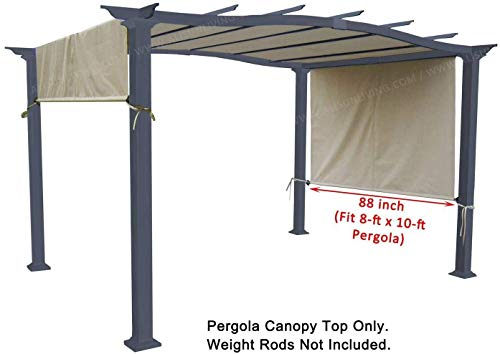 ALISUN Universal Replacement Canopy Top for 8' x 10' Pergola Structure - Beige (size: 194" x 88") - Image 2