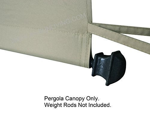 ALISUN Universal Replacement Canopy Top for 8' x 10' Pergola Structure - Beige (size: 194" x 88") - Image 3