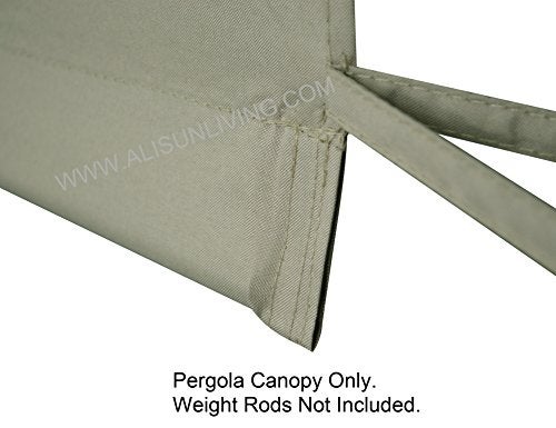 ALISUN Universal Replacement Canopy Top for 8' x 10' Pergola Structure - Beige (size: 194" x 88") - Image 5