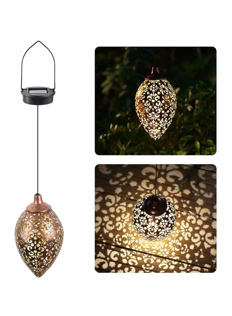 SYOSI في الهواء الطلق فانوس للطاقة الشمسية LED أضواء حديقة مقاوم للماء ديكور معدني ضوء حصة ديكور المناظر الطبيعية مصباح لحديقة فناء فناء الحديقة الممشى  - Image 1
