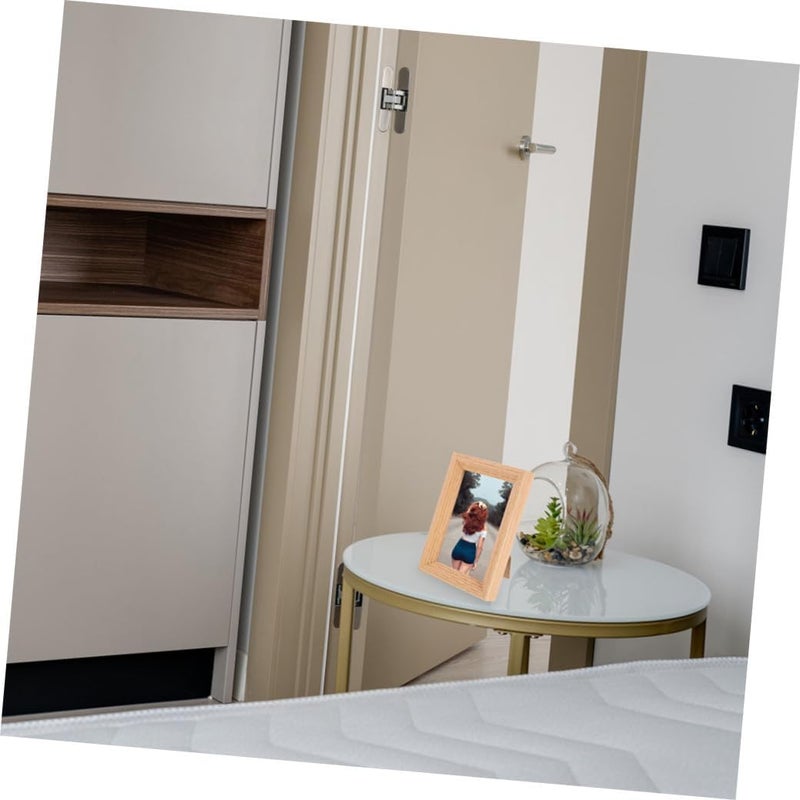 Wooden Photo Frame 6-inch Mdf Natural Wood Color Vertical Horizontal Desktop Picture Display for Home Bedroom Décor Photo Holder for 10x15cm - Image 4