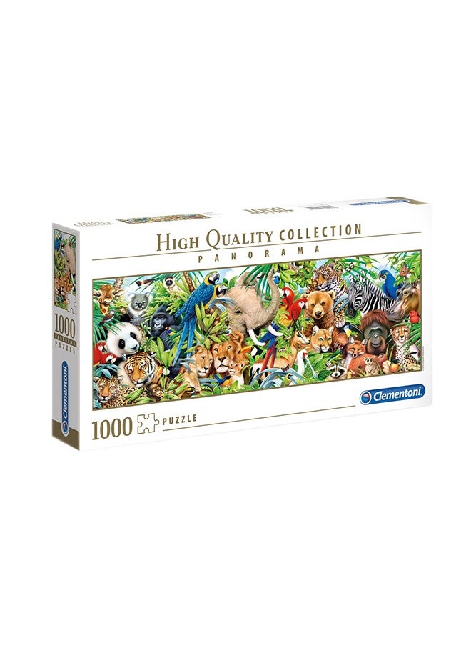 Clementoni - Clementoni Panorama Puzzle Wildlife 1000 Pieces (98 x 33 cm), Suitable for Home Decor Adults Puzzle from 14 Years - Image 1