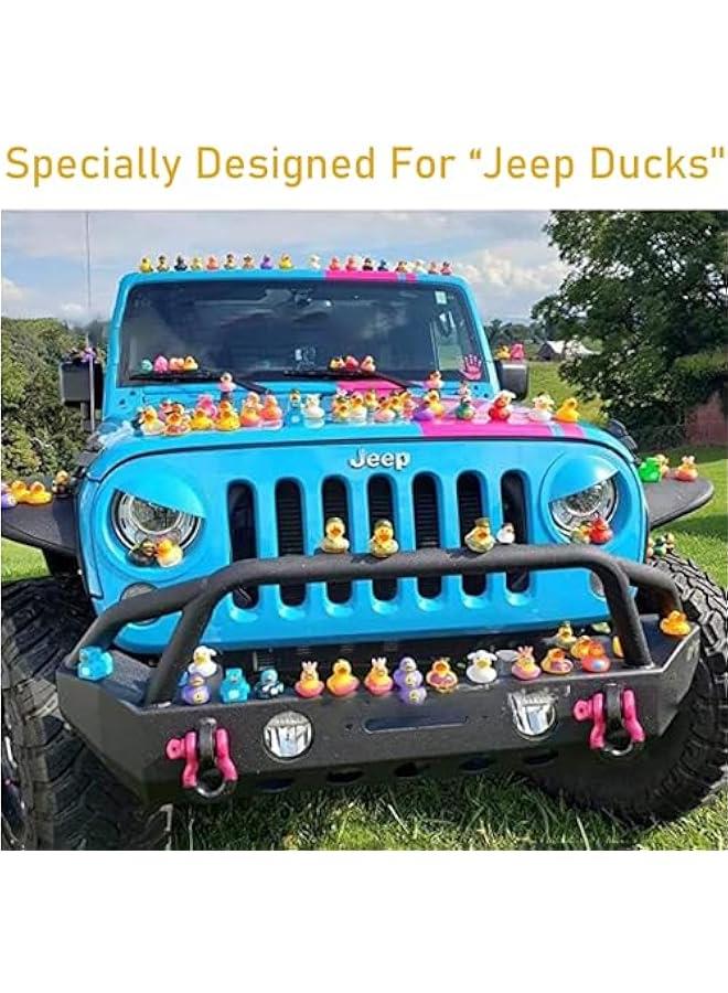20 Pcs Duck Plug - Rubber Duck Mount,Flock Locker Rubber Duck Holder for Jeep Dash and Fixed Display,Gift for Jeep Lover Includes Double Sided Stickers Inside （Excluding Rubber Duck） (20PCS) - Image 2