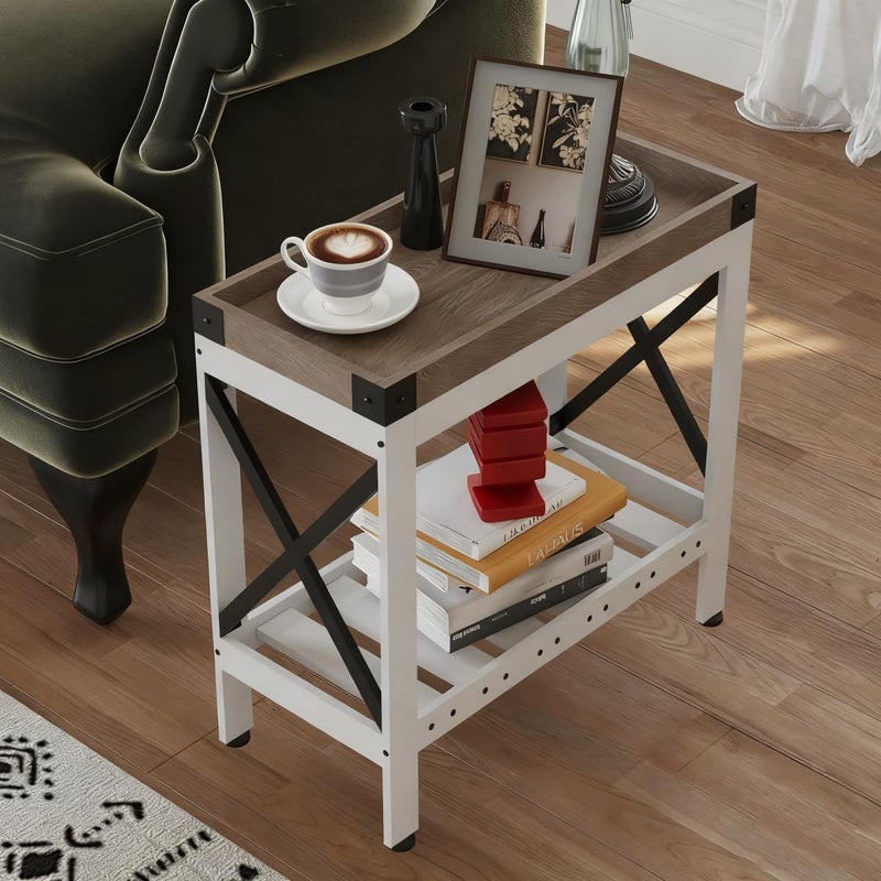 ZEXVIDA Narrow Side Table, End Table,Sofa Side Table, End Table Nightstand for Bedroom, Living Room, Small Spaces - Image 5